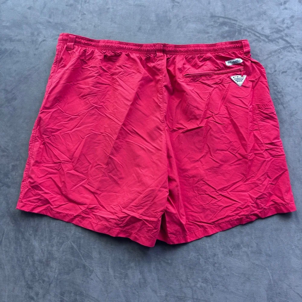 Columbia PFG Backcast III Water Shorts Mens 4X Red Mesh Lined Nylon Swim Trunks